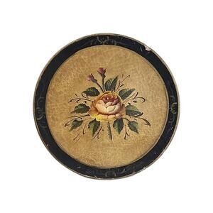 Antiqued Rustic Hand Painted Decorative Papier Mache Tray CBK Made China 13"